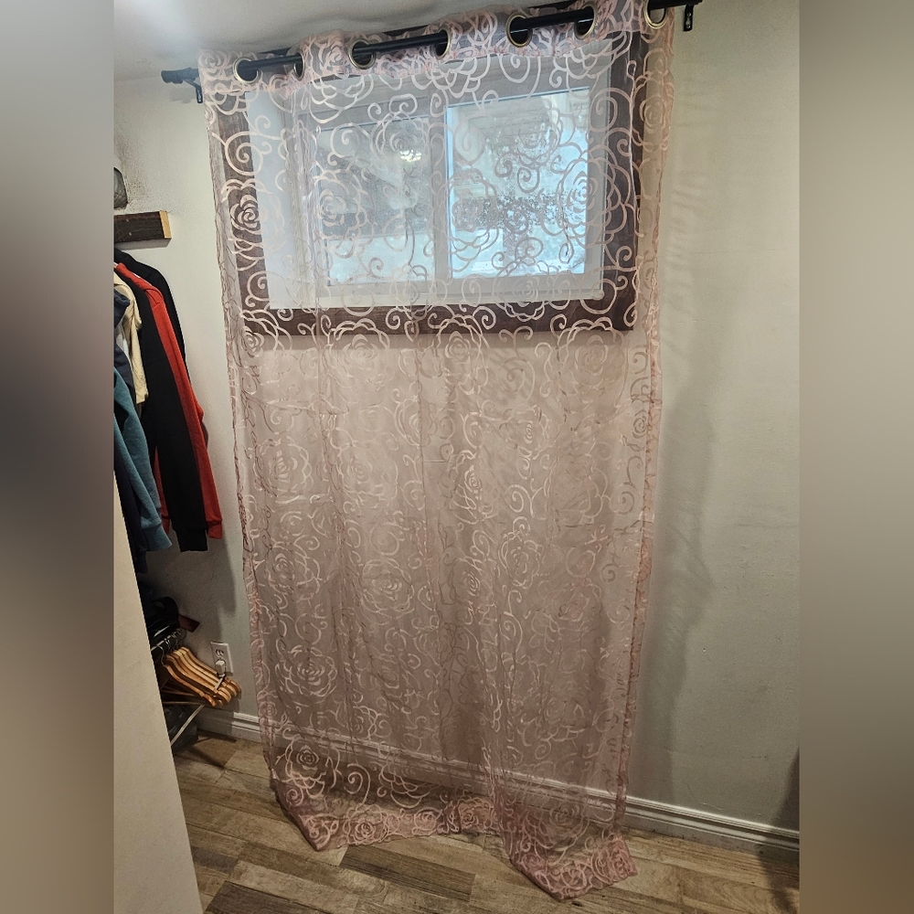Pink Sheer Curtains